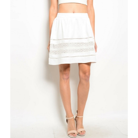 White Crochet Skirt {Very J} - Picture 2 of 4